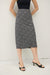 NYLAND Pisa Print Midi Skirt w/ Elastic Waistband Black