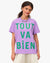 Clare V. Tout Va Bien Original Tee Faded Wild Purple