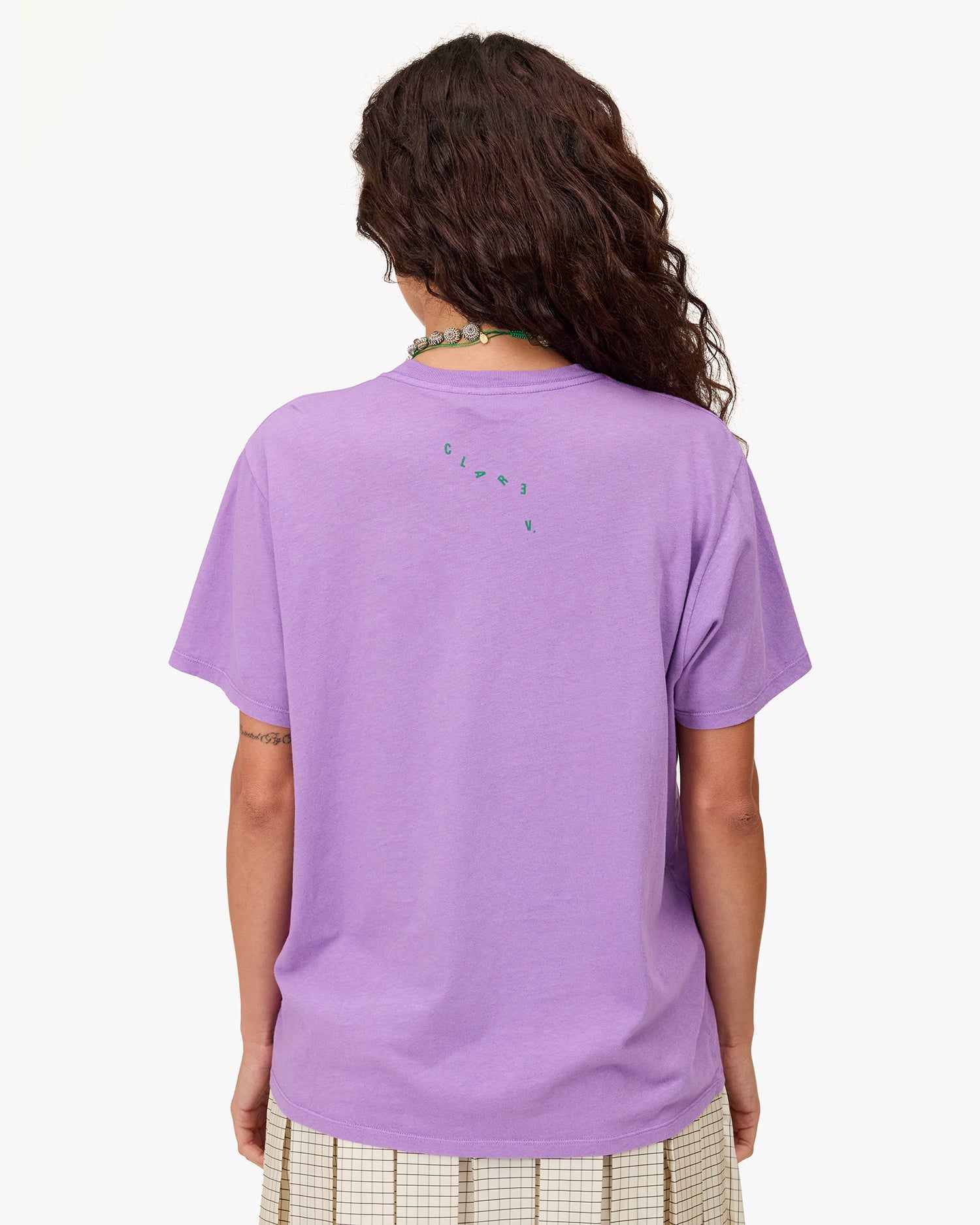 Clare V. Tout Va Bien Original Tee Faded Wild Purple