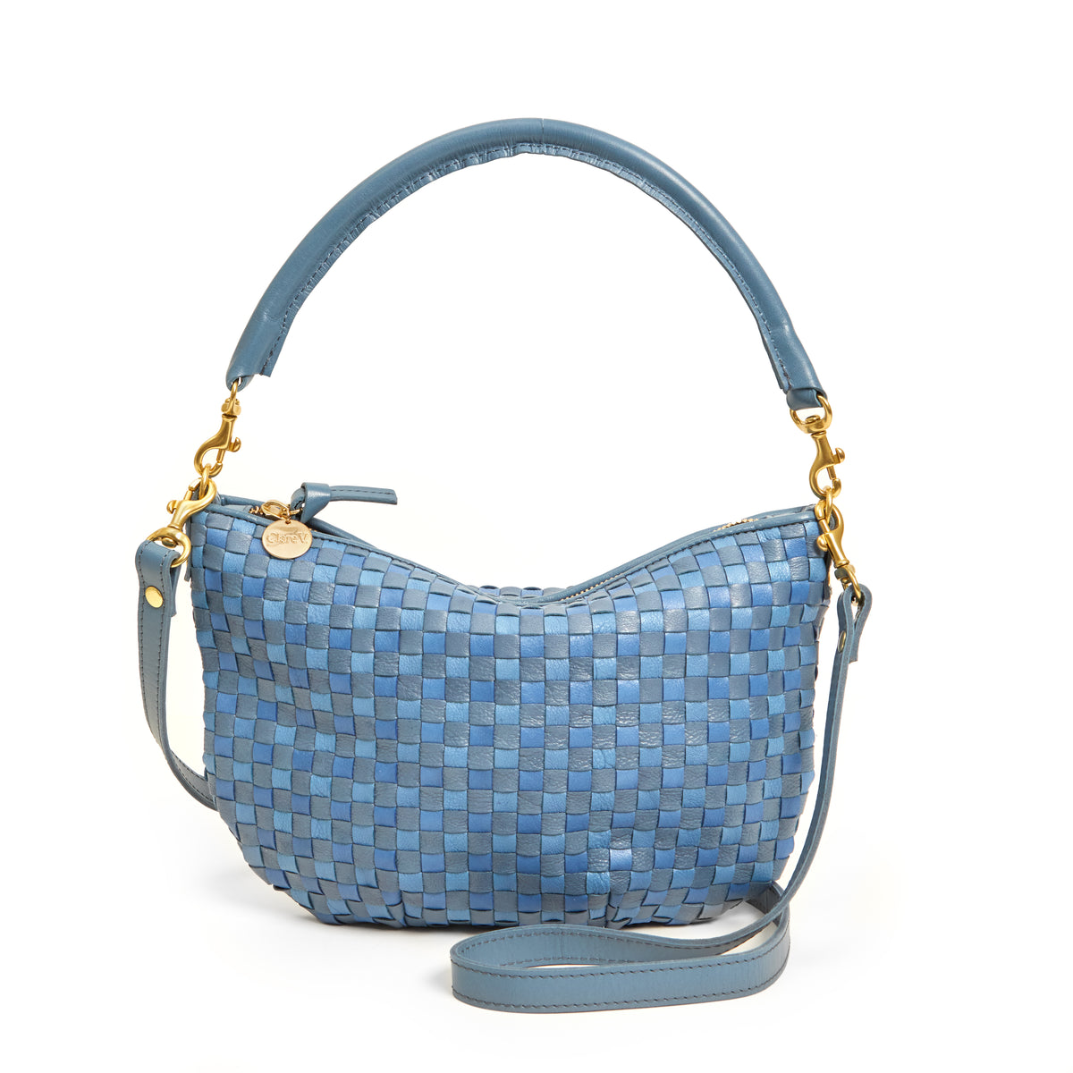 Clare V. Petit Moyen Woven Messenger