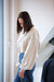 PROJECT SOCIAL T Samson Bubble Hem V Neck Hoodie Mother of Pearl
