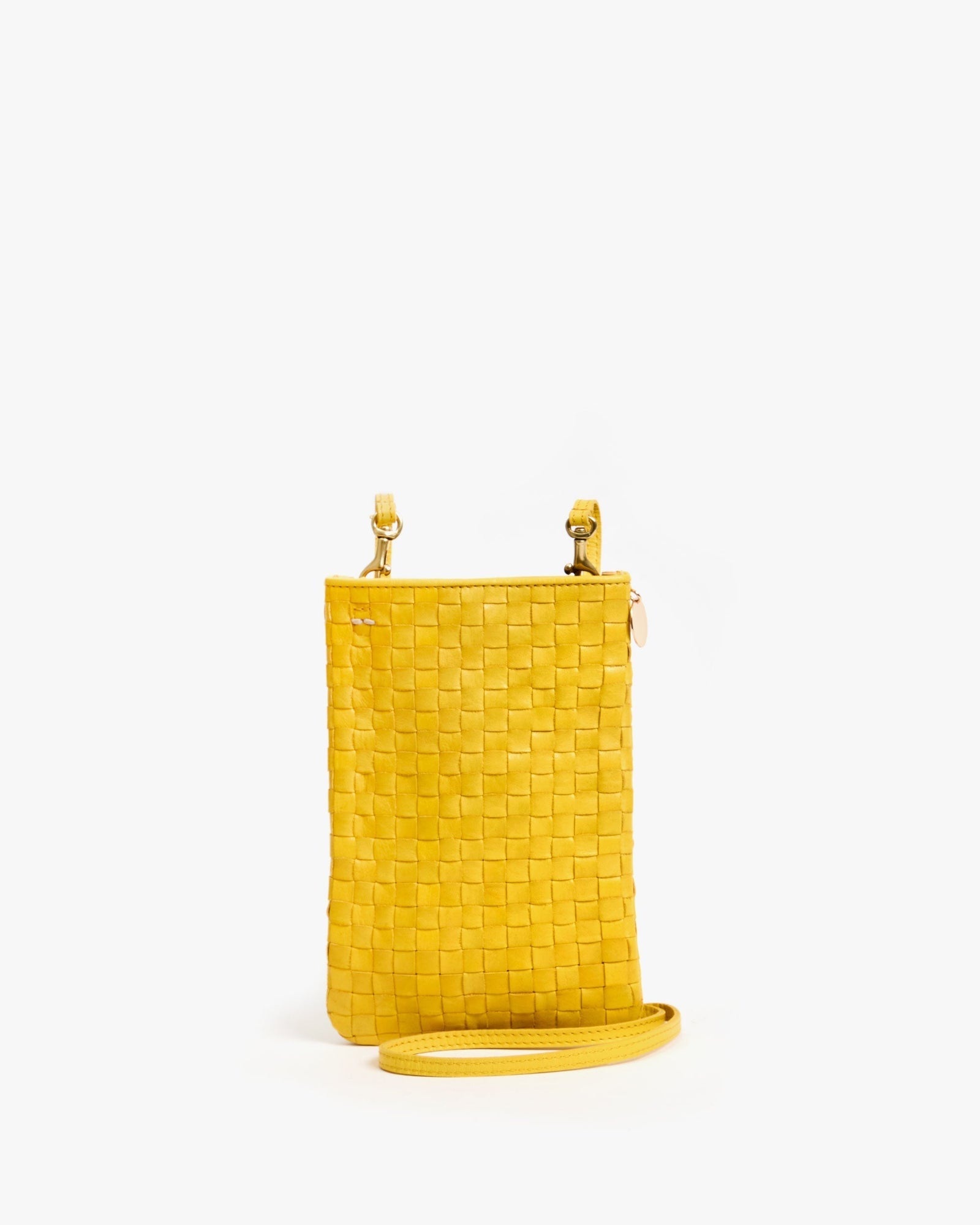 Clare V. Woven Checker Poche Snap Dragon