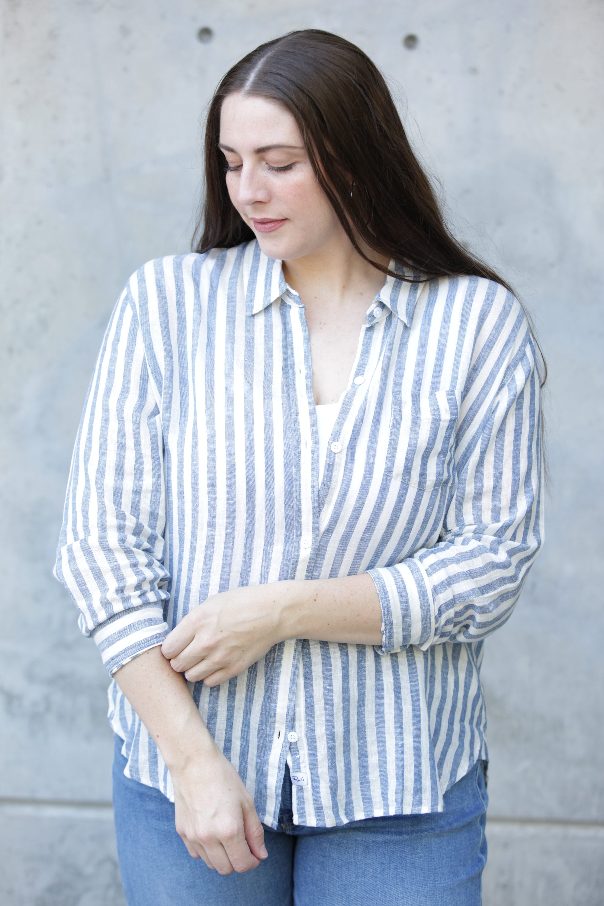 Rails Charli Button Down in Echo Stripe