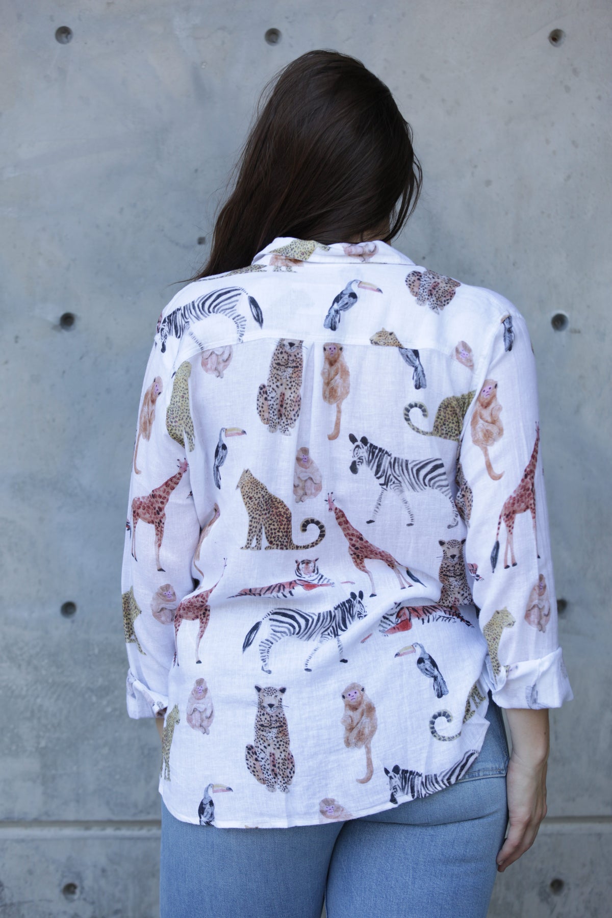 Rails Charli Button Down in Jungle Animals