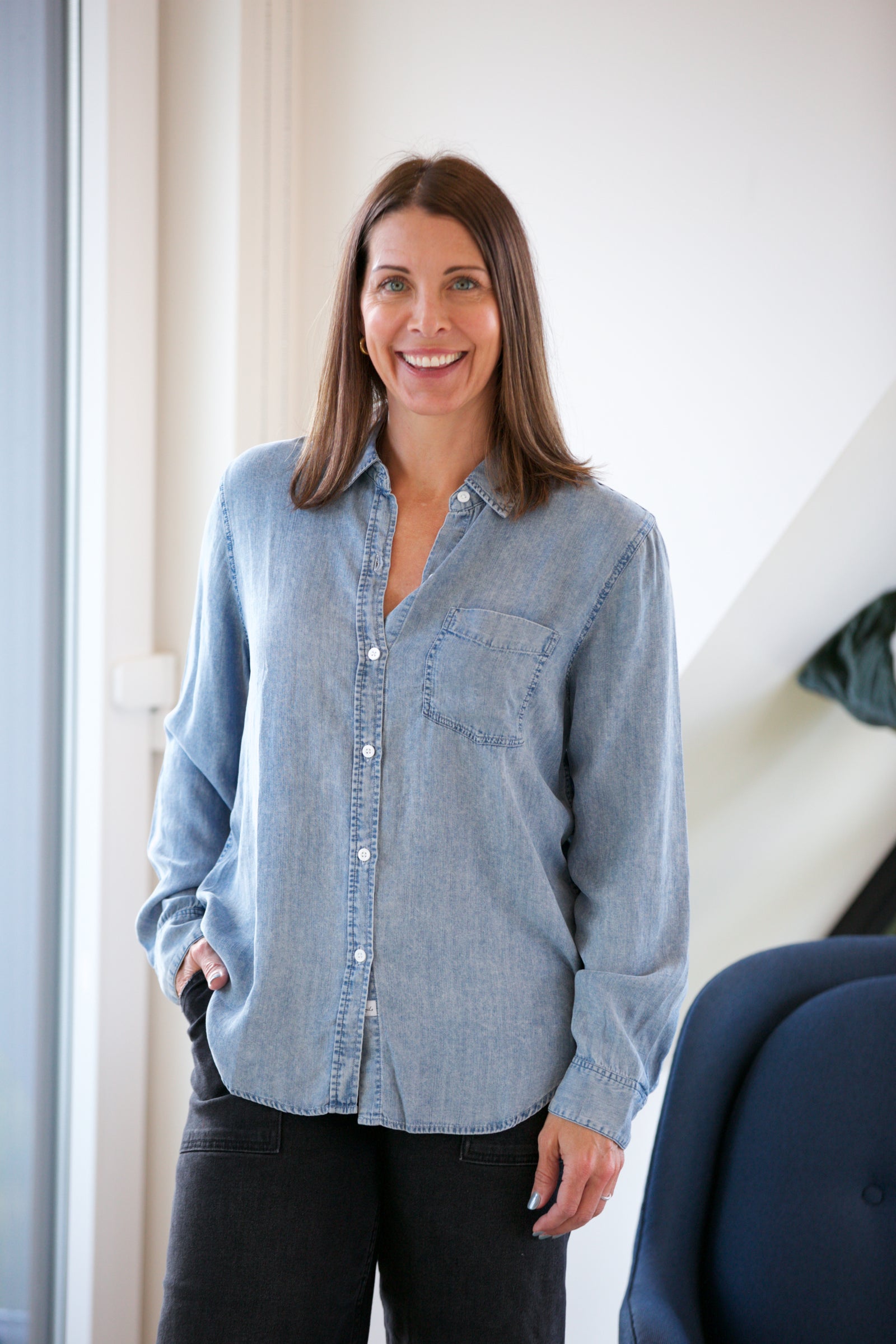 Rails Ingrid Shirt in Medium Vintage Cloud Wash