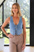 Rolla's Dallas Vest in Mid Vintage Blue