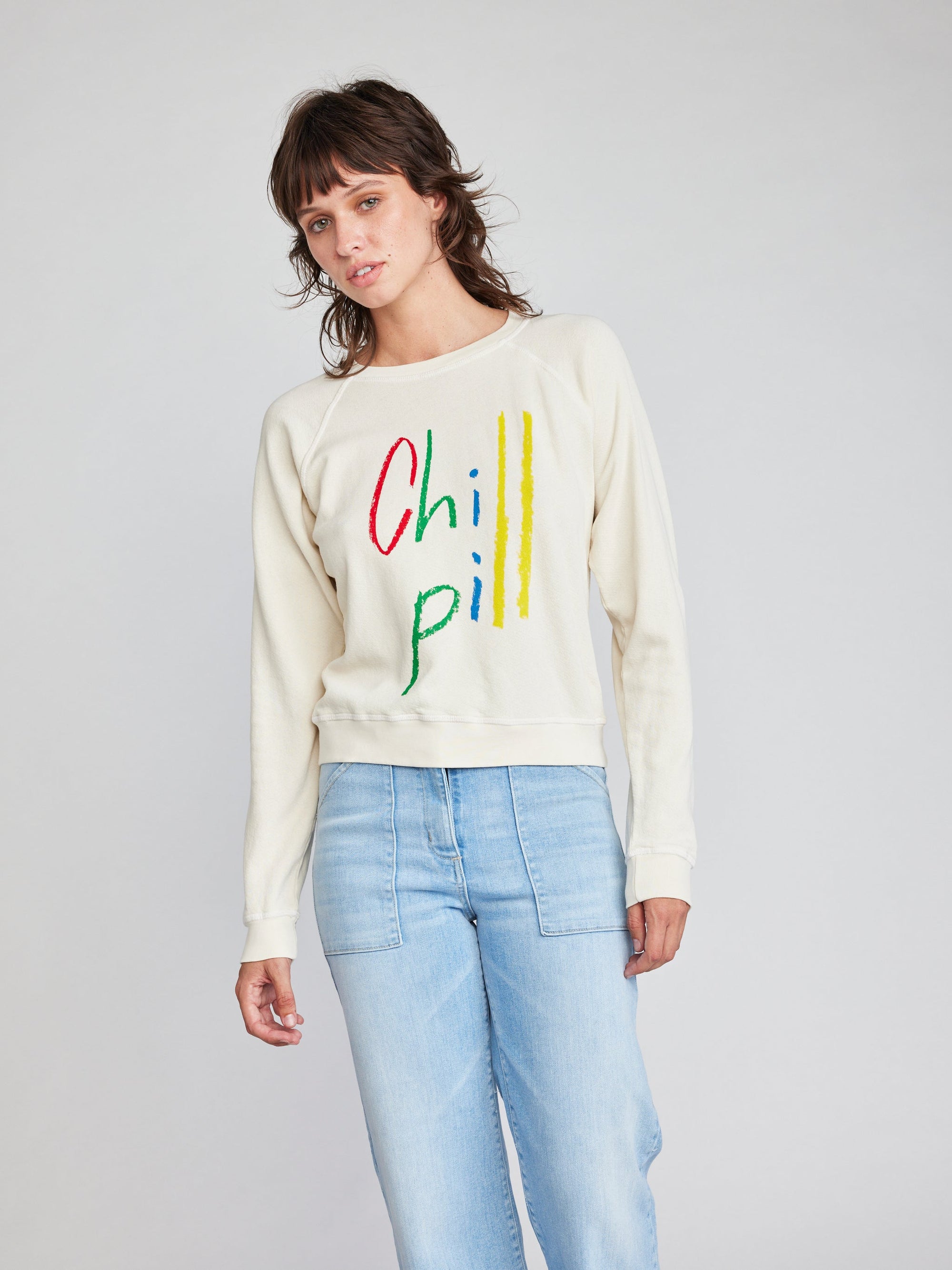 Self Contrast Mackinley, Sweatshirt in Chill Pill