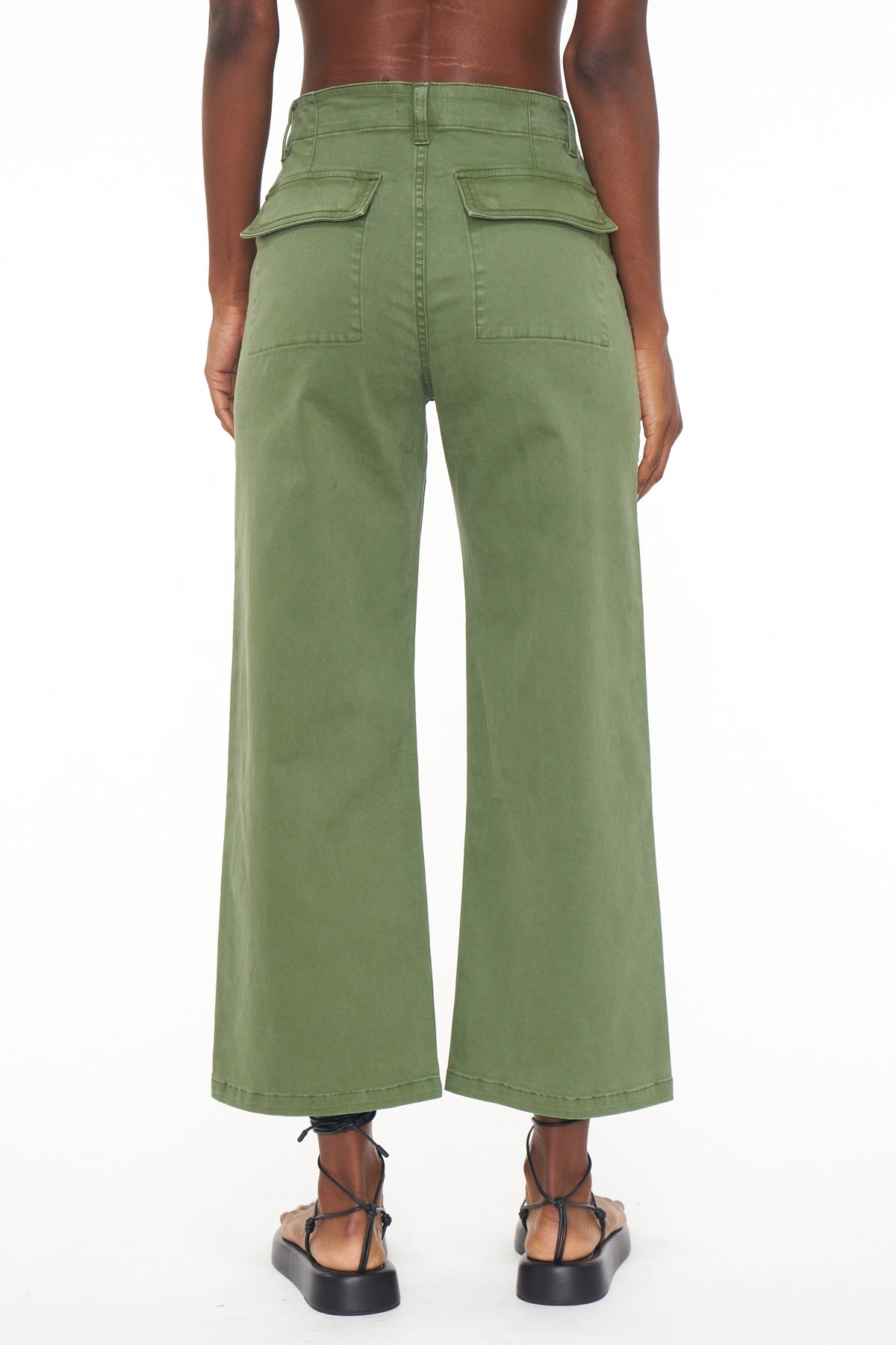 PISTOLA Sophia Wide Leg Utility Ankle in Basil