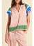 Birds of Paradis by Trovata Clover Blouse in Santorini Border