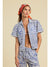 Birds of Paradis by Trovata Helene Blouse in Hydra Border