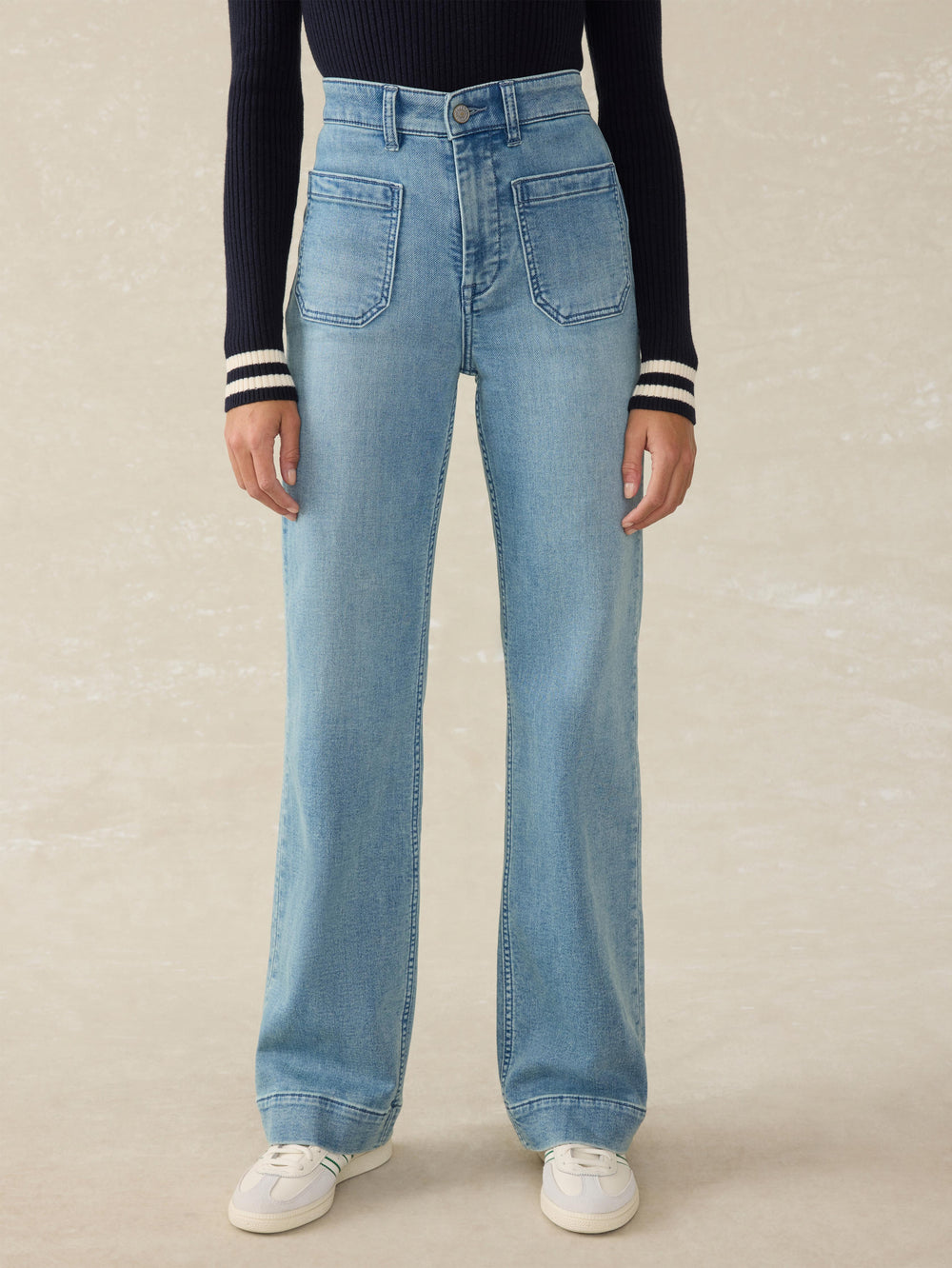 Faherty Stretch Terry Patch Pocket Pant in Eastern Shore Wash