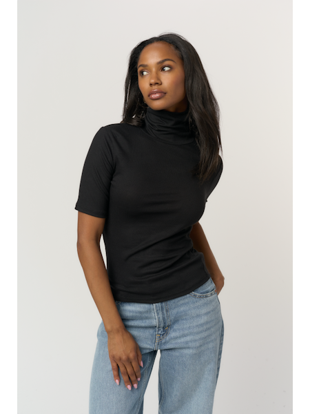 PROJECT SOCIAL T Jesllyn Turtleneck Rib Tee Black