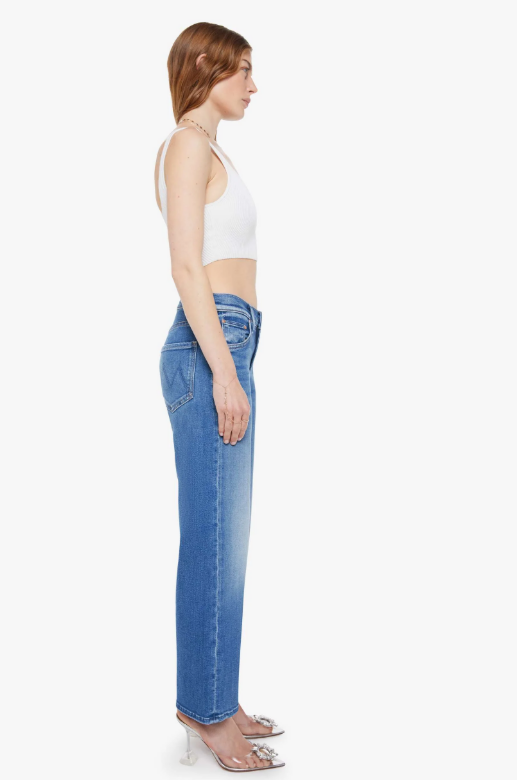 Mother Mid Rise Rambler Zip Ankle in Piece By Piece