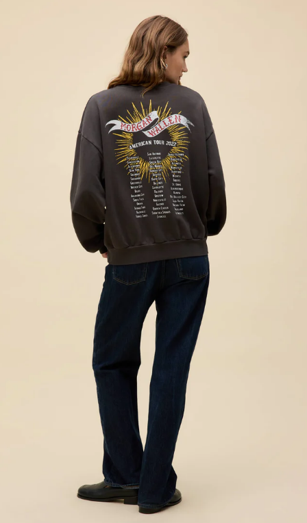 DAYDREAMER Morgan Wallen Classic Eagle Oversized Crew Sweatshirt