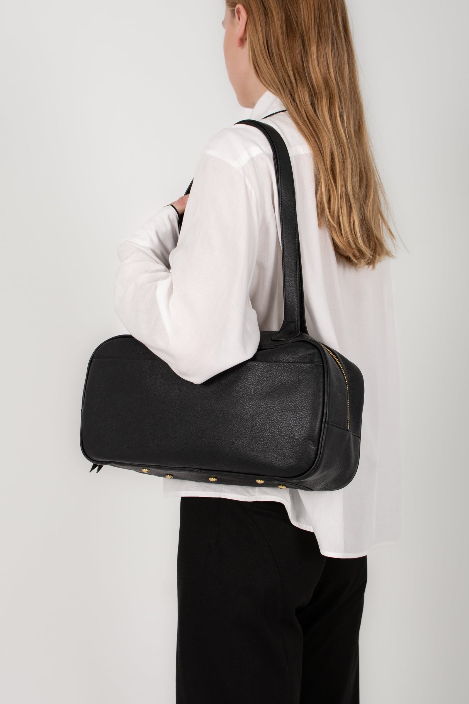 TAH TS Ari Bowler Bag Chocolate Suede