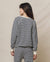 THE GREAT. The College Sweatshirt w/ Navy Sailor Stripe