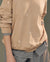 THE GREAT. The Slouch Sweatshirt w/ Daisy Embroidery in Khaki