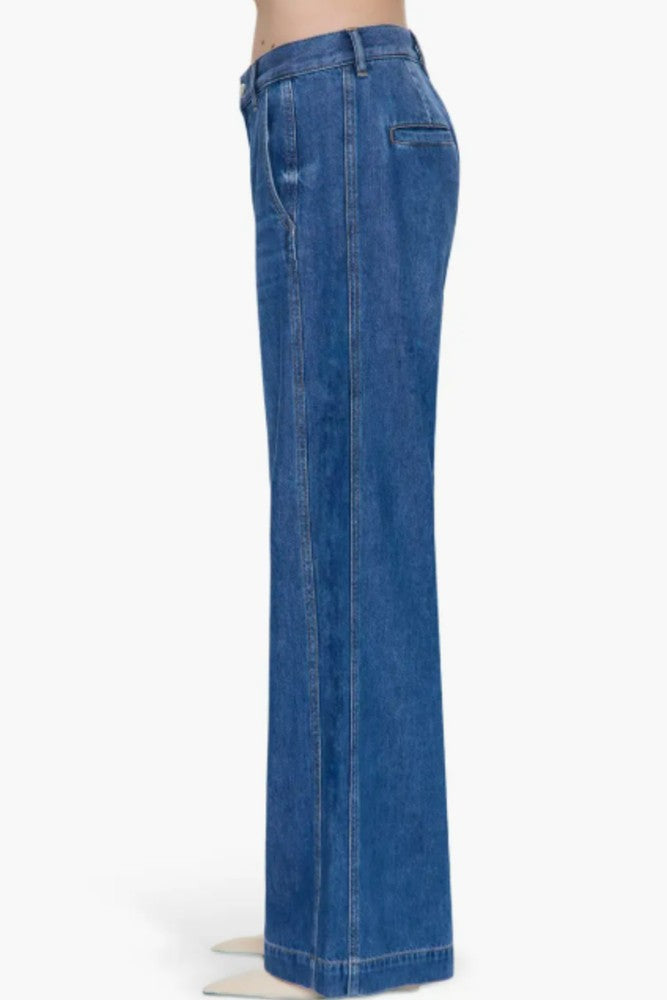 PISTOLA Jadyn Seamed Low Slung Wide Leg in Imagine