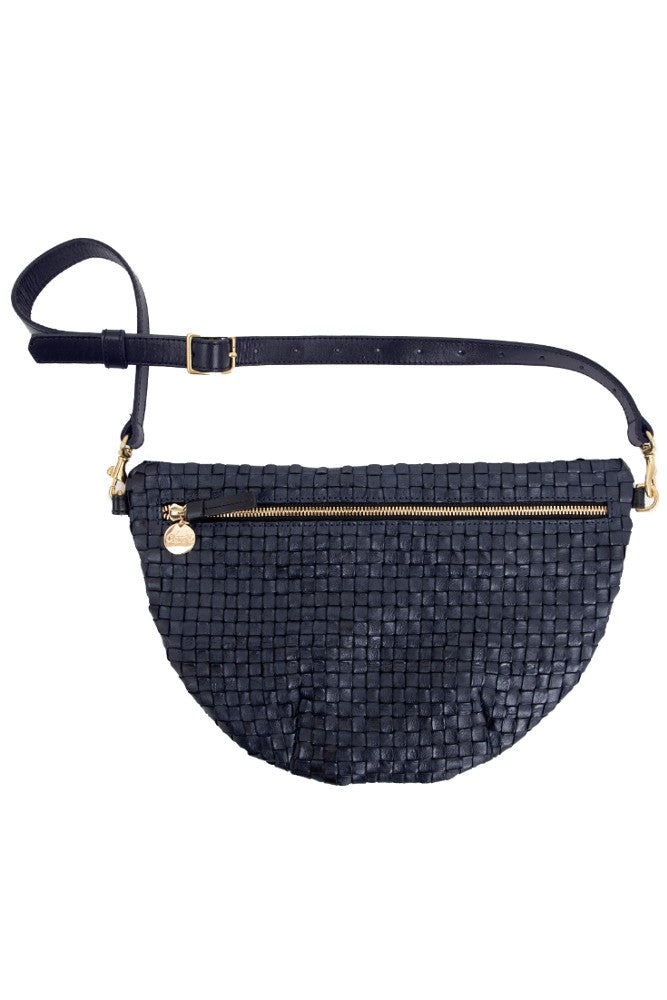 Clare V. Woven Checker Grande Fanny Twilight