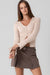 GOLDEN Allegra Knitted V-Neck Collared Button Down