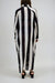 BEL KAZAN Gia Kaftan Black and Cream Stripe
