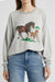 THE GREAT. The College Sweatshirt w/ Running Horses