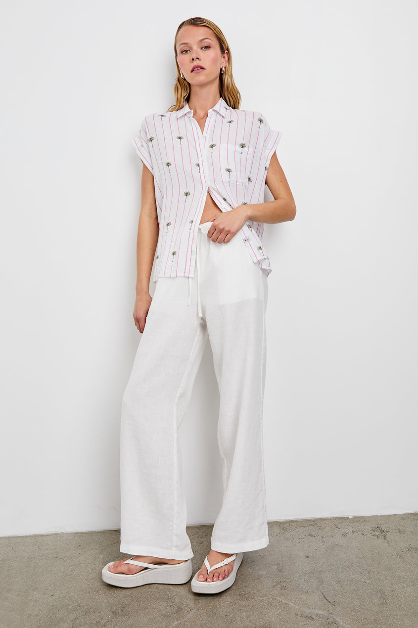 Rails Whitney Button Down in Pink Palm Stripe