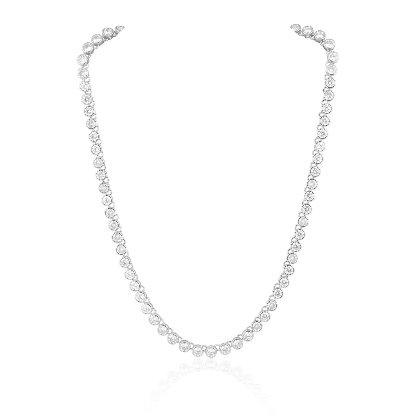 SAHIRA Bezel Tennis Necklace Gold