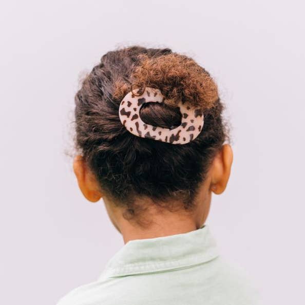 TELETIES Round Flat Hair Clip - Small