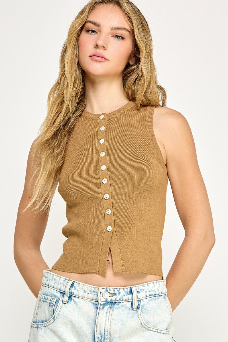 NYLAND Lena Soft Button Up Sweater Top