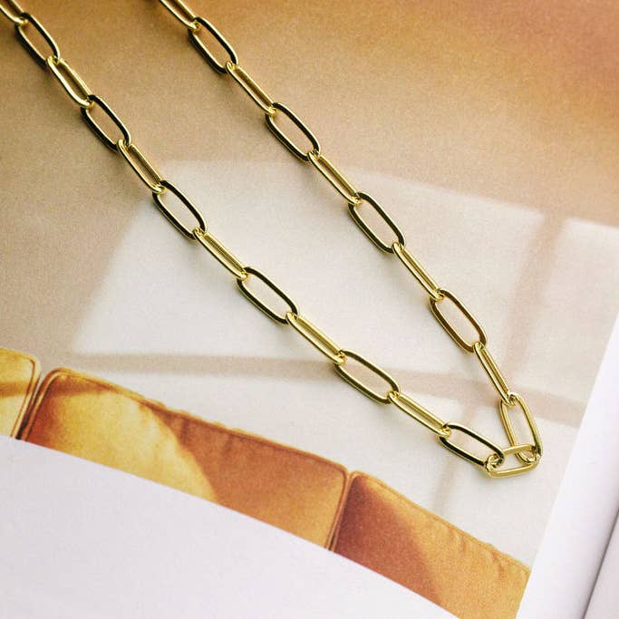 The Land of Salt Marigold Chunky Link Chain Necklace - 16&quot;