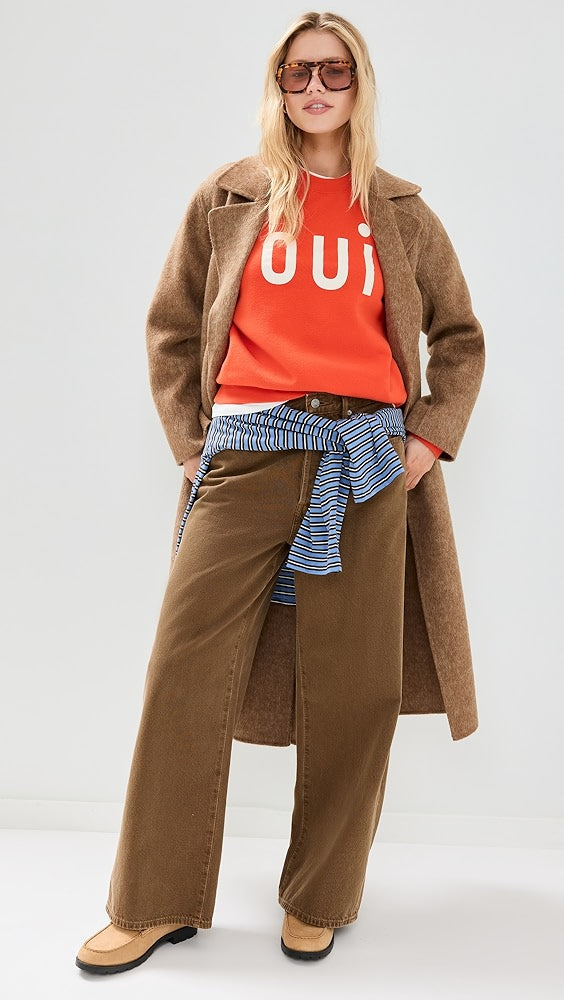 Clare V. Oui Sweatshirt in Super Red