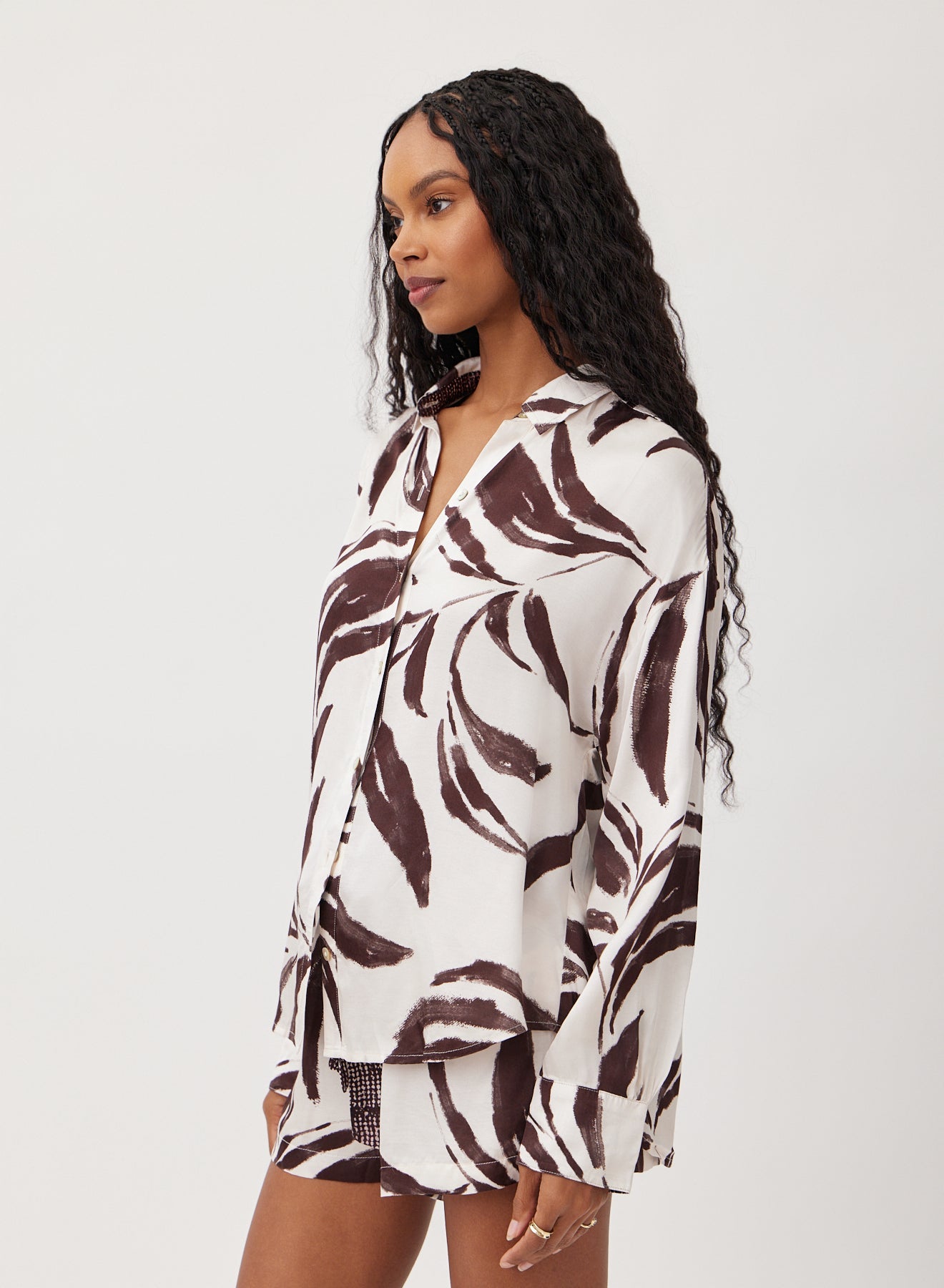Bella Dahl Contrast Oversized Button Down
