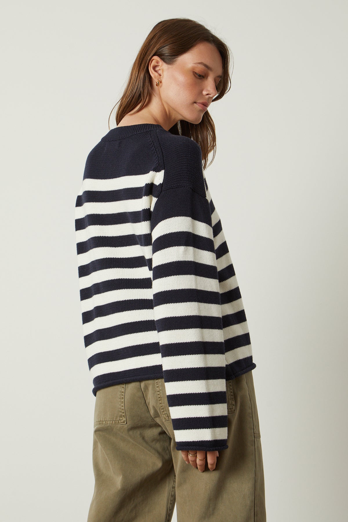 Velvet by Graham & Spencer Lex Striped Sweater Black Milk