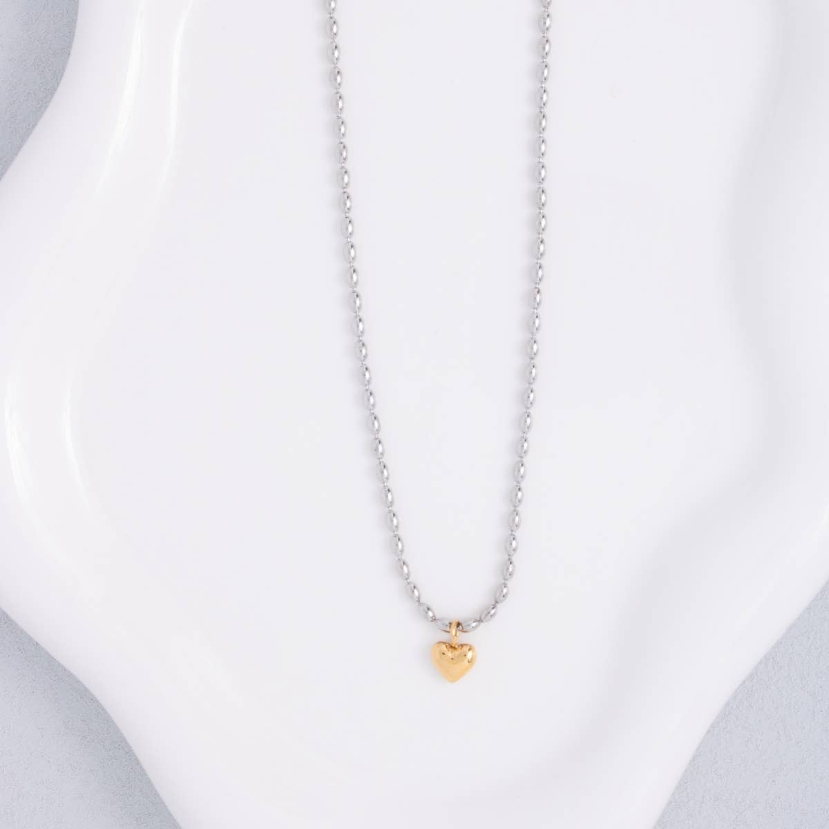 Splendid Iris Petite Heart Water Resistant Necklace
