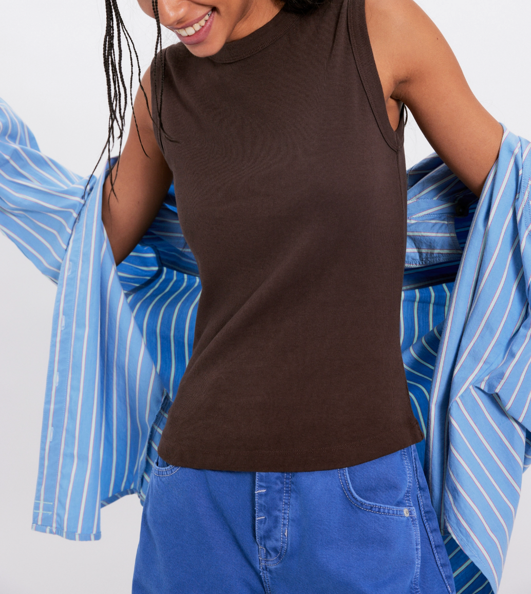 Free People Murphy Tank Chocolatier