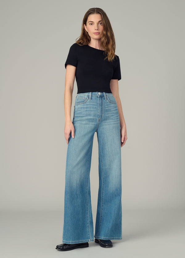 JOE'S JEANS The Mia High Rise Wide Leg Petite in Hot Shot