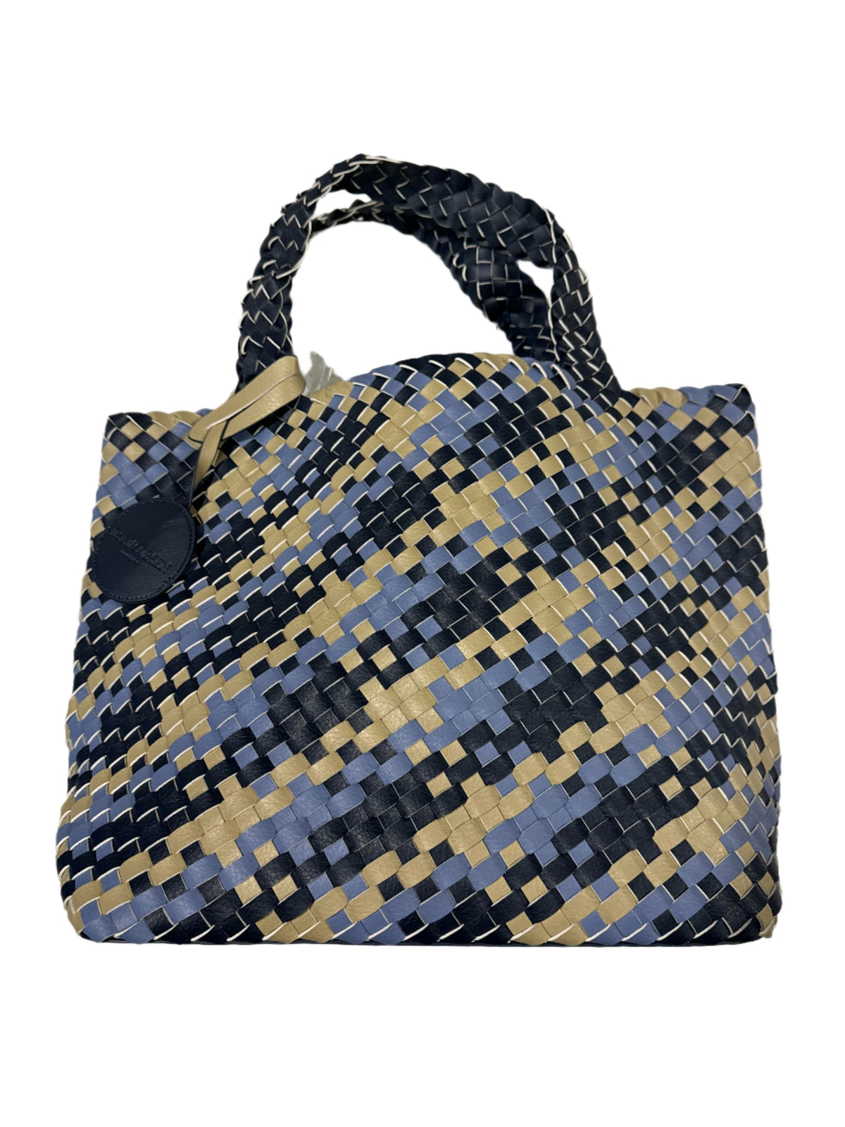 Ilse Jacobsen Reversible Woven Tote Bag 08 Warm Sand Blue Nights
