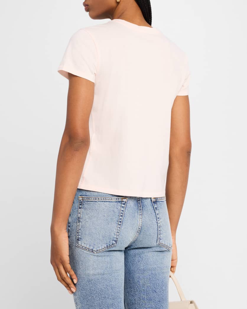 FRAME Baby Tee in Light Pink
