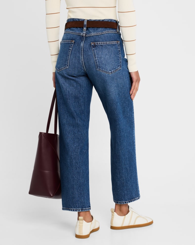 FRAME The Hang Mid Rise Straight Jean in Homer