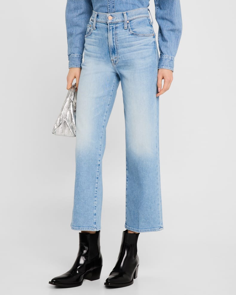 Mother Mid Rise Rambler Zip Ankle in Look Ma No Hands