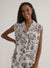 Bella Dahl Capri Collar Cap Sleeve Shirt Amalfi Sketch