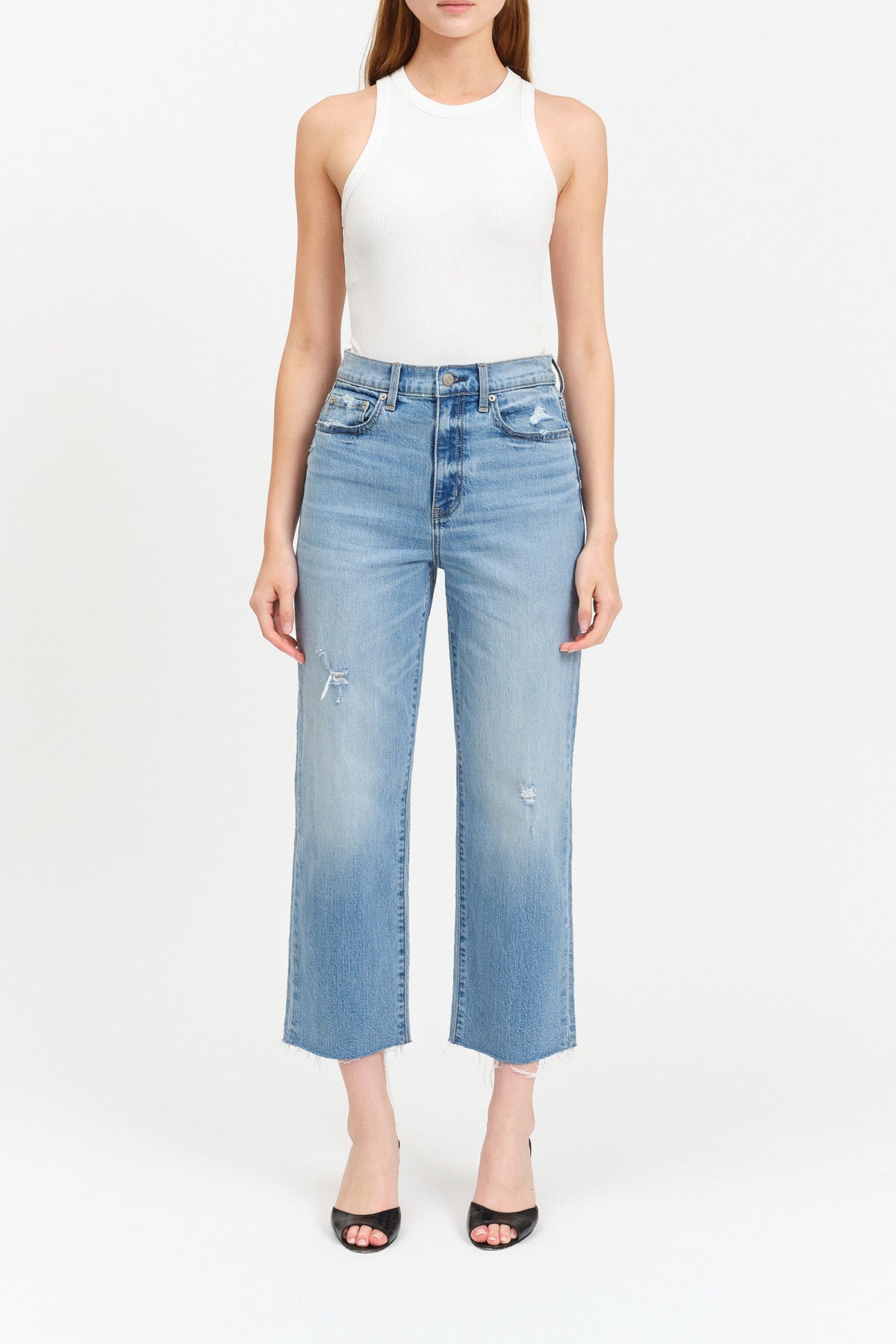 Daze Denim Sundaze High Rise Utility Crop in Marina Vintage