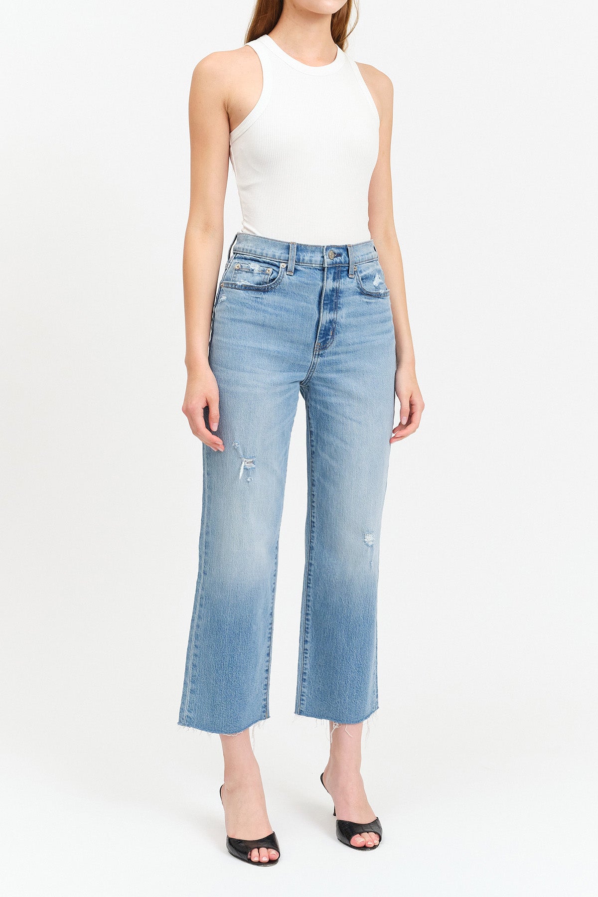 Daze Denim Sundaze High Rise Utility Crop in Marina Vintage