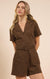 Sadie & Sage Clear Eyes Zip Front Romper w/ Belt