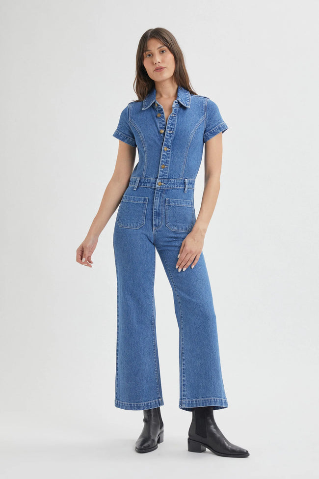 Rolla's Sailor Jumpsuit Breaker Mid Vintage Blue