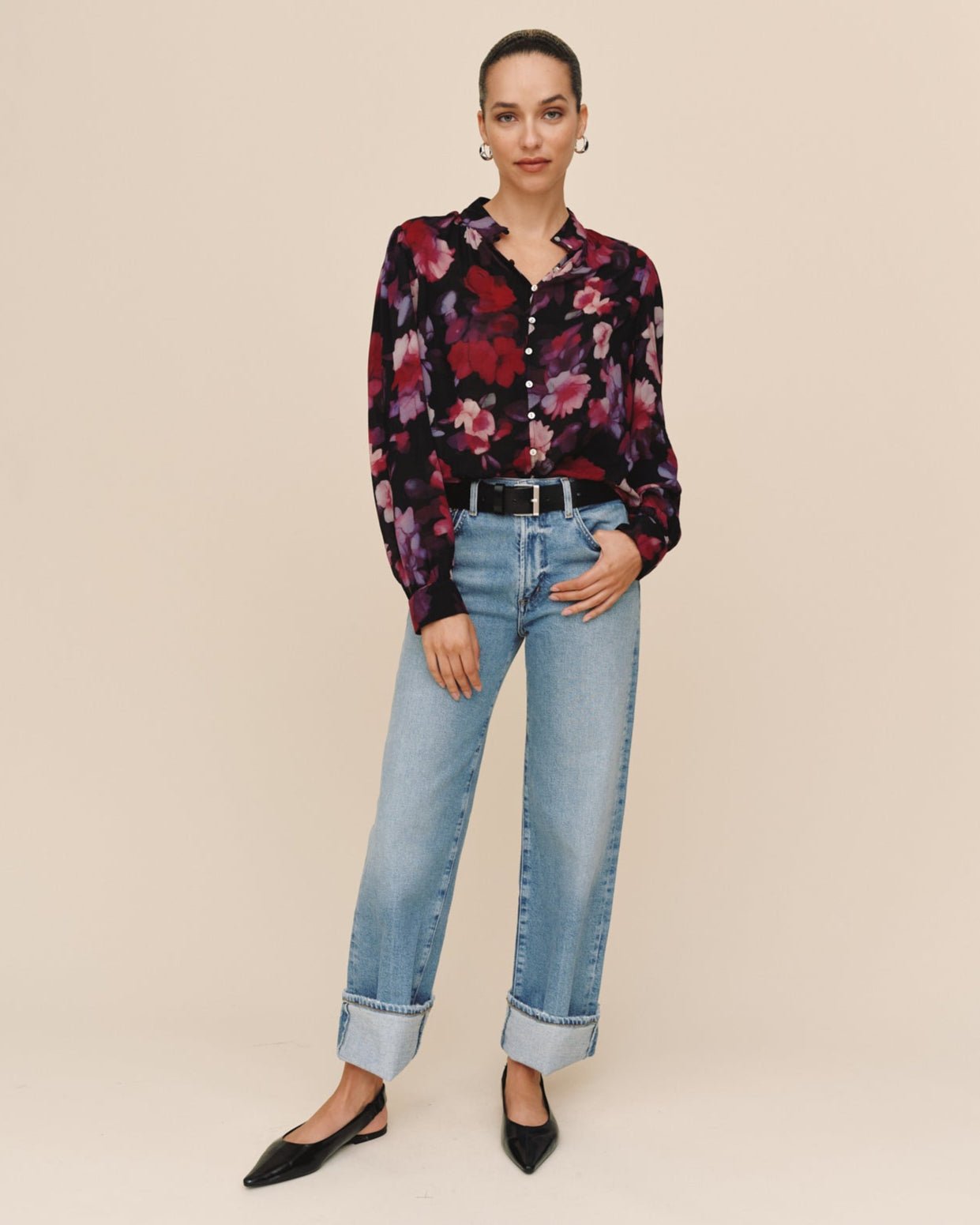 Bella Dahl Shirred Button Up Blouse