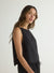 Bella Dahl Sleeveless Boat Neck Split Back Black