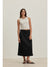 Velvet by Graham & Spencer Lilian Pleated Denim Skirt Black