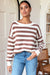 EMERSON FRY Carolyn Sweater in Mocha French Stripe Organic